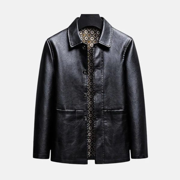 ZOHI EDITION # 2504 Men's Burgundy  Leather Jacket